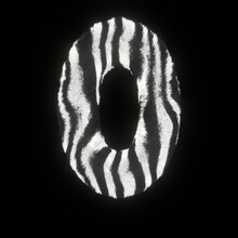 Fluffy Zebra Font Number 0