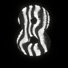 Fluffy Zebra Font Number 8
