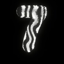 Fluffy Zebra Font Number 7