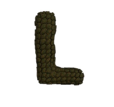 Reptile Skin Font Letter L