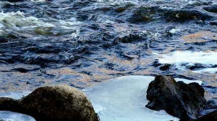 Wall Mural - river in winter