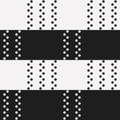 Aufkleber - Black and white dots on a canvas of horizontal lines.