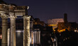 Temple of Saturn and Colosseum at Night