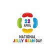 vector graphic of national jelly bean day good for national jelly bean day celebration. flat design. flyer design.flat illustration.
