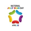 vector graphic of national jelly bean day good for national jelly bean day celebration. flat design. flyer design.flat illustration.