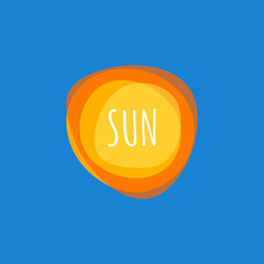 Wall Mural - Abstract sun, sunny day logo