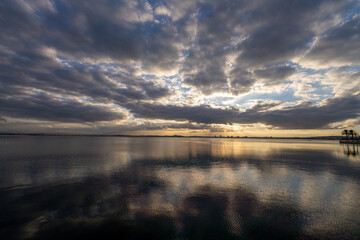 Wall Mural - Sunset on Tunis Lake - Tunisia 