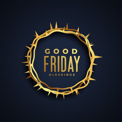 Sticker - good friday poster with crown thorns