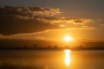 Wall Mural - Sunset on Tunis Lake - Tunisia 