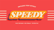 Speedy Editable Text Effect With Yellow And Red Background