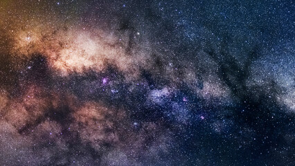 Wall Mural - The Milky way. Lagoon nebula. Landscape with Milky way galaxy. Galaxy M87