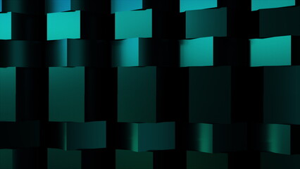 Aufkleber - hexagonal blocks. computer generated 3d render