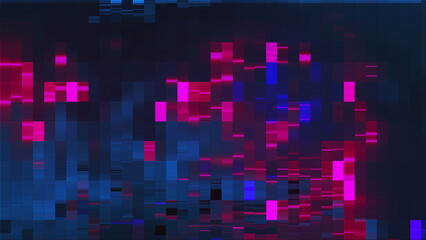 Aufkleber - geometric rectangles with 3d render with bright highlights and minimalistic mosaics. futuristic digi