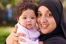 Shes My Little Love. Shot Of A Muslim Mother And Her Little Baby Girl.