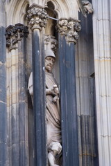 Wall Mural - medieval statues cathedral in Cologne, Koln,Germany,2017