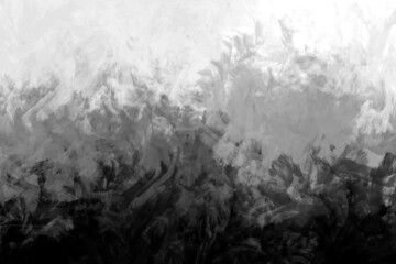 Wall Mural - gray abstract painting background black and white gradient grunge rough overlay texture with monochr
