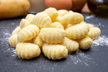 Italian cuisine, homemade gnocchi di patata made from potatoes