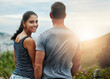 © Camerene P/peopleimages.com - Hes the inspiration behind my smile. Portrait of a young couple enjoying a romantic day outdoors.