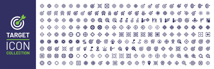Poster - Target icon collection. Goal icon set vector illustration.