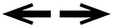 Fototapeta  - Left and right arrow, pointer, cursor in opposite direction. Intersection, navigation, forward-backward arrow element