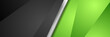 Black and green abstract corporate background with metallic stripe. Vector banner design
