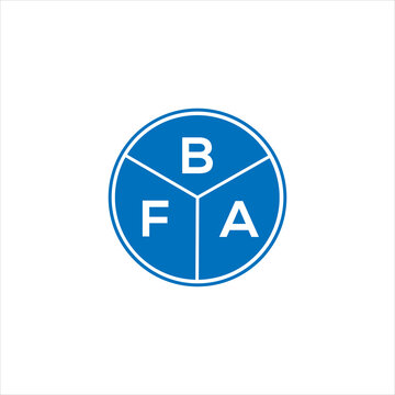 BFA letter logo design. BFA monogram initials letter logo concept. BFA letter design in black background.