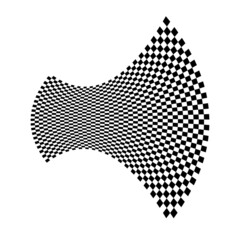 Leinwandbilder - Checkered, squared pattern element. Race, racing, finishing line flag. Chessboard, checkerboard shape vector
