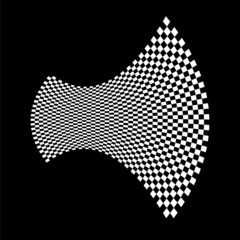 Leinwandbilder - Checkered, squared pattern element. Race, racing, finishing line flag. Chessboard, checkerboard shape vector