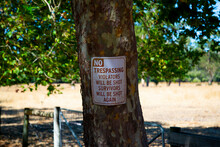 No Trespassing Sign On Private Property
