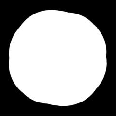 Poster - Random circles with hand drawn, free hand drawing effect. Concentric grungy, textured circle shape
