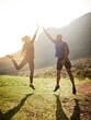 © Delmaine Donson/peopleimages.com - Success depends on your backbone, not your wishbone. Shot of a sporty couple high-fiving after a run.