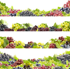 Wall Mural - Grapes on a white background