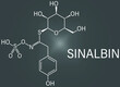 © Alexander - Sinalbin glucosinolate molecule. Present in seeds of white mustard (Sinapis alba). Skeletal formula.