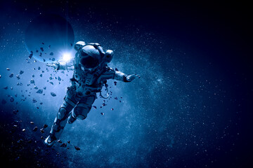 Wall Mural - astronaut and space exploration theme.