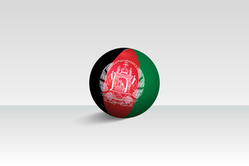 Wall Mural - Afghanistan round flag 3D render vector buttons shape, Afghanistan circle flag vector