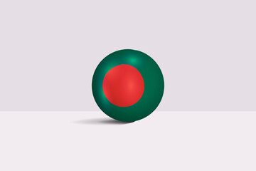 Wall Mural - Bangladesh round flag 3D render vector buttons shape, Bangladesh circle flag vector
