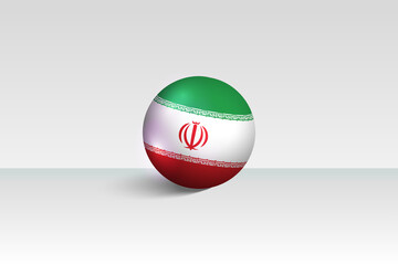 Wall Mural - Iran round flag 3D render vector buttons shape, Iran  circle flag vector