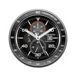 © patthana - Realistic black white orange clock watch face chronograph luxury isolated background vector
