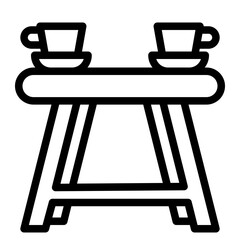 Sticker - table line icon