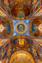Ceiling In Church Of Savior On Spilled Blood, Saint Petersburg, Russia