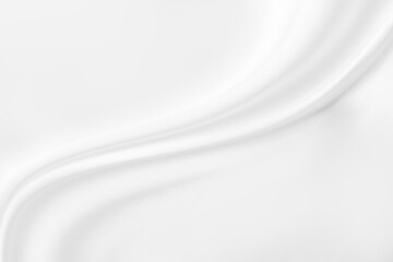 Wall Mural - abstract white fabric with soft wave texture background
