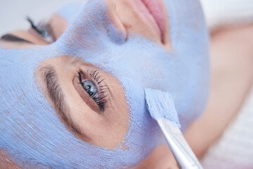 tranquil beauty clinic customer getting facial skin treatment