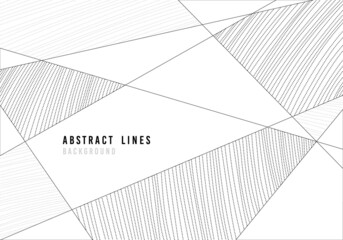 Fototapete - abstract black and gray lines pattern decorative template artwork.