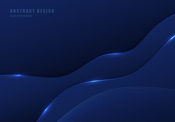 Abstract tech gradient blue design artwork cover decorative template.