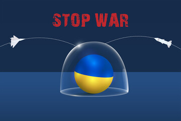Wall Mural - Ukraine support concept, Save Ukraine