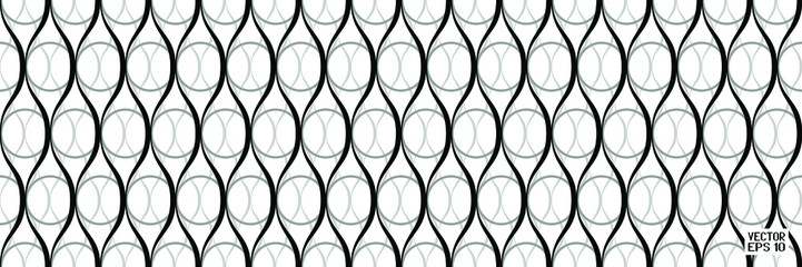 Wall Mural - Abstract Seamless Black and White Geometric Pattern with Circles. Contrasty Optical Psychedelic Illusion. Spotted Repeating Texture. Vector. 3D Illustration