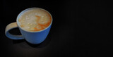 Fototapeta Mapy - cup of coffee on dark background.