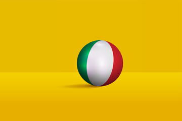 Wall Mural - Italy round flag 3D render vector buttons shape, Italy circle flag vector