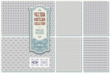 Wall Mural - victorian ornament. seamless pattern background.