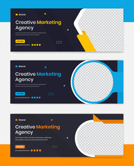 Wall Mural - Modern Corporate Banner design template set, business banner layout bundle vector 